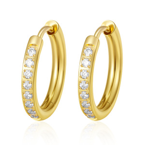 Bijoux de piercing corporel en acier inoxydable 316 avec zircon, pour boucles d'oreilles, anneaux de nez, septum, oreille, Daith, Tragus, Hélix, Daith Lobe Ring - Product Image 1