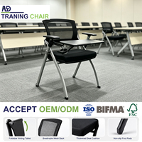 Chaise de formation d'usine pliable avec tablette d'écriture, pour salles de classe mobiles et salles de conférence