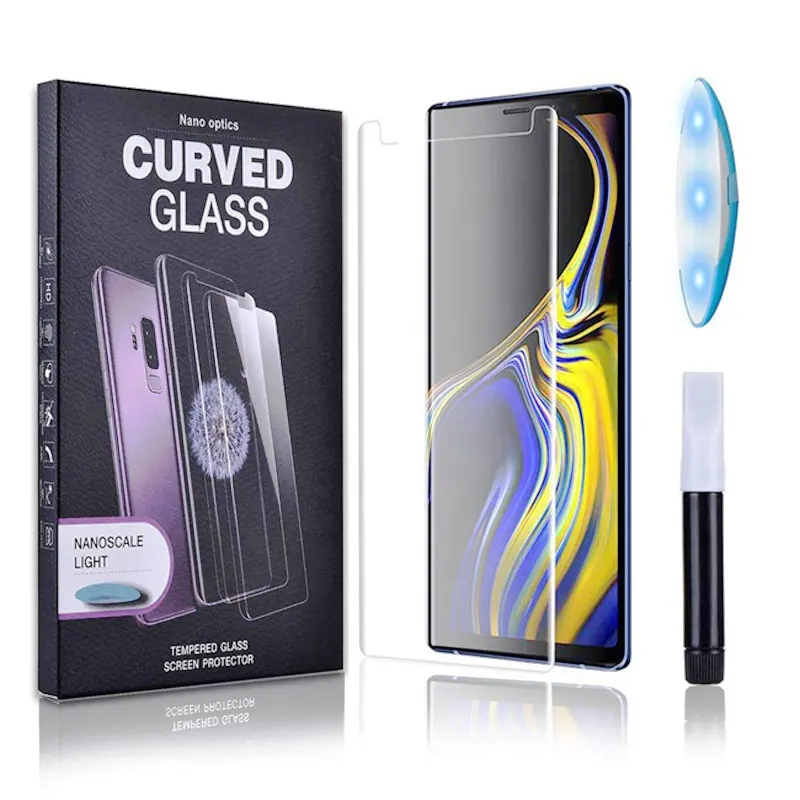 UV Glue Film S22 Ultra S9 Machine Curing Uv Tempered Glass Screen Protector For Samsung Xiaomi Oneplus 9 Pro
