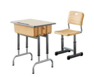 Mesas e cadeiras individuais com altura ajustável, novo design, para maximizar a eficiência em sala de aula