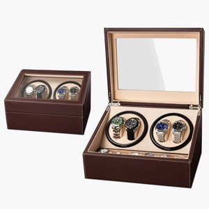 Eonluxe <span class=keywords><strong>Remontoir</strong></span> de montres 10 emplacements double tête avec moteur en PU, remontage <span class=keywords><strong>automatique</strong></span>, boîte de rangement et de présentation <span class=keywords><strong>pour</strong></span> montres mécaniques 2026 Nouveau - Product Image 6
