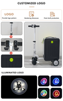Valise intelligente électrique FUTURE JOY 20 pouces avec roues pivotantes et matériau ABS - Valise scooter unisexe