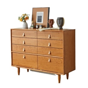 Nordic Cherry Wood Eight Drawer <b>Chest</b> Solid Wood Dresser Bedroom <b>Storage</b> Cabinet Japanese Style Simple Design - Product Image 5
