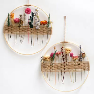 Guirlande florale séchée pour décoration murale de mariage, porte ou maison, couronne de fleurs séchées - Product Image 1