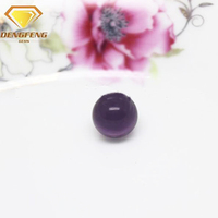 Perles synthétiques en forme de boule, simples, 5 pièces #   Pierre précieuse rubis