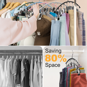 Móc Áo tổ chức quần áo khô vớ và khăn clip móc áo vải với 10 Clip - Product Image 5