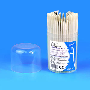 Fil dentaire individuel emballé directement en usine - 20 cure-dents jetables par flacon, vente en gros disponible - Product Image 2