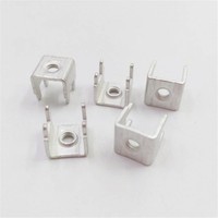 Support de circuit imprimé en laiton conducteur à quatre pieds avec vis M4, borne soudée PCB1M3