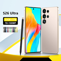 Teléfono Inteligente Original S26 Ultra de 7.3 Pulgadas, 22GB+1TB, 5G, Cámara HD de 72+108MP, Doble SIM, 5G, Android 14.0, 100W, Desbloqueado, Español