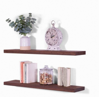 New Wood Floating Book Shelf für die Inneneinrichtung Einfache Installation Wand halterung Lager regal Badezimmer Wohnzimmer Doppel gewürze