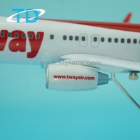 Modèle d'avion Boeing 737-800 B737-800 en résine synthétique, échelle 1/100, 39,5 cm, personnalisable, simulation réduite, cadeau d'affaires, fourni par l'usine