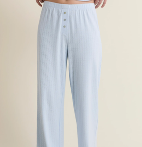 Conjunto de Pijama para Mujer, Camiseta sin Mangas con Cuello Cuadrado de Algodón Azul, Pantalones Anchos, Ropa de Dormir Transpirable y Suave con Cintura Elástica - Product Image 2