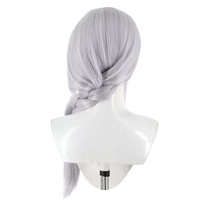 Perruque synthétique résistante à la chaleur pour femmes, style <span class=keywords><strong>cosplay</strong></span> Nozomi <span class=keywords><strong>Kirito</strong></span>, longue tresse grise et violette, GAHC-054 - Product Image 2