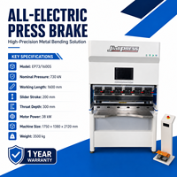 Prensa Plegadora Eléctrica de Alta Precisión 73T 1600mm EP73/1600S, Máquina Automática CNC para Doblar Chapa Metálica, Sin Aceite, Ahorro de Energía
