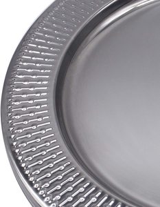 13 Inch Plastic Charger <strong>Plates</strong> Dinnerware Service <strong>Plate</strong> for Party Dinner Wedding (<strong>Silver</strong>) - Product Image 3