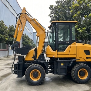 Exportación de comercio exterior a Francia: máquina excavadora y cargadora todo en uno con tracción en las cuatro ruedas, con dos retroexcavadoras para uso municipal. - Product Image 3