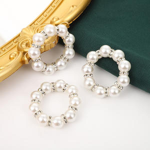 Anneau <span class=keywords><strong>de</strong></span> <span class=keywords><strong>serviette</strong></span> perle perlée à la main bricolage nappe boucle anneau <span class=keywords><strong>de</strong></span> <span class=keywords><strong>serviette</strong></span> en papier pour la Saint-Valentin - Product Image 6