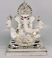 Statue de Bouddha Ganesha artisanale en acier inoxydable écologique, décoration murale durable pour la maison et le salon