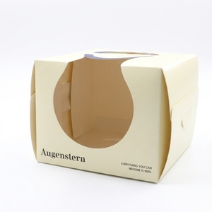 Cajas de Regalo de Cartón con Ventana Transparente Personalizadas al por Mayor, Diseño Portátil, Estampado en Caliente y Relieve Personalizados para Pasteles, Repostería y Panadería - Product Image 4