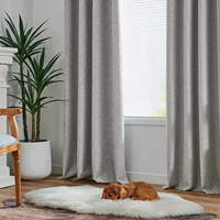 Haute Faux Linge Chambre Assombrissement Rideaux Moderne Isolation Thermique Oeillet Fenêtre Rideaux Blackout Pépinière Enfants Rideaux Hôtels