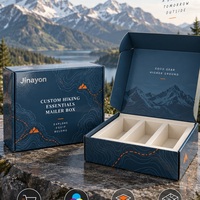 Boîte d'expédition pliable en carton ondulé E-Flute brillant personnalisée pour les essentiels de randonnée, emballage pour abonnement e-commerce