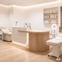 Ensemble complet de comptoirs de réception haut de gamme en MDF pour magasins de vêtements, salons de beauté, bars et centres de bien-être