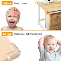 Protège-table de sécurité en silicone pour bébé et enfant Coin de meuble en caoutchouc transparent anti-collision