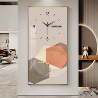 Jam dinding dekoratif dapat disesuaikan, Modern artistik cetak gaya seni dekorasi untuk ruang tamu