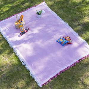 INS Outdoor Machine Washable Bohemian White <strong>Vintage</strong> <strong>Rug</strong> Camping Solid Color Picnic Sofa Blanket - Product Image 2