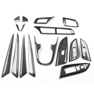 2014-2018年フィット用モデルカー ウィンドウラギレータースイッチ カーボンファイバーパターン ブラックナビゲーションパネル 車内装飾 - Product Image 1