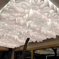 Papier texturé français KAVI - Fibre de polyester de luxe - Installation suspendue pour la décoration intérieure du plafond - Décoration transparente