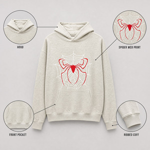 Men's <strong>Hoodie</strong> Manufacturers <strong>Spider</strong> Hoodies <strong>Vendors</strong> Streetwear Cotton Breathable Custom Print Graphic <strong>Spider</strong> <strong>Hoodie</strong> High Quality - Product Image 4
