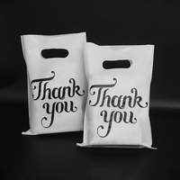 Sacs de courses à pois sur toute la surface, grands sacs en plastique pour bijouterie, emballage cadeau, vente chaude, impression noire, sac d'épicerie personnalisé en HDPE
