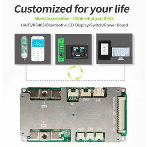 JiaBaiDa Smart BMS 7s Li-ion 8s 13S 16S LiFePO4 40A 60A 80A 100A 120A 60V 48V 36V 24V BMS para paquete de batería de iones de litio