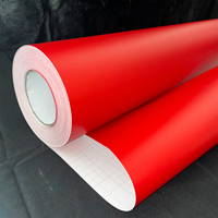 Fabricante Confiable de Guangzhou, Rollo de Papel Adhesivo de Vinilo PVC de Color Rojo, Materiales para Plotter de Corte