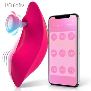 Vendita calda indossabile Bluetooth mutandine vibranti telecomando punto G clitoride succhiare App vibratore mutandine