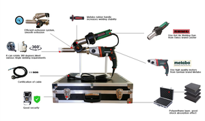 Extrudeuse de soudage manuelle 220V, nouveau pistolet de soudage par extrusion de plastique pour la construction, l'usage domestique et l'agriculture, haute efficacité, puissance 1.3+3.4KW - Product Image 5