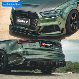 YICKU Nuovo Kit Carrozzeria in Fibra di Carbonio per Audi <span class=keywords><strong>A3</strong></span> S3 2017-2020, Alta Qualità, Stile CMST, Protezione Bolt-On, Spoiler Anteriore e Laterale - Product Image 6