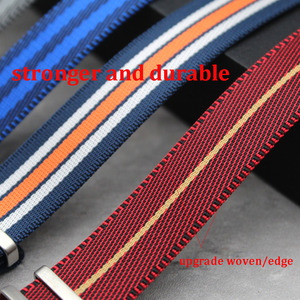 ファッショナブルなワンピース通気性ナイロンストラップ18mm 20mm <span class=keywords><strong>22mm</strong></span>ステンレススチールバックル調整可能生地時計バンド9色 - Product Image 6