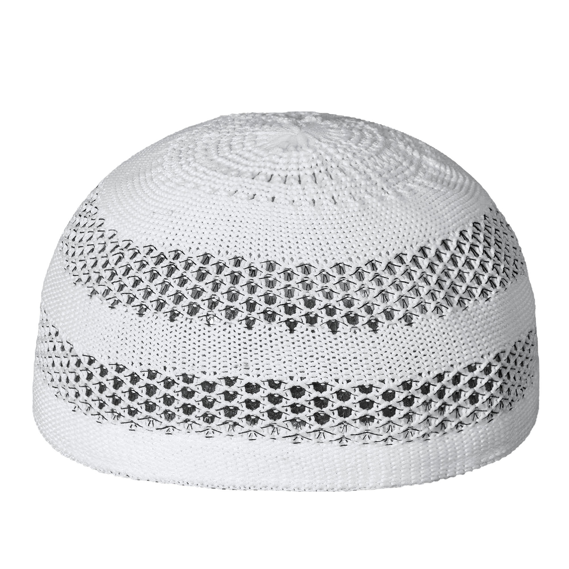 AL ITTIHAF Zigzag HAJI Cap For Men - Kufi All Season Muslim Prayer