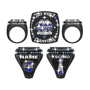 BAGUE DE CHAMPIONNAT PERSONNALISÉE pour HOMMES Bague universelle en alliage de basket-ball pour jeux de balle Bijoux de sport avec logo Anneaux de pierres précieuses - Product Image 3