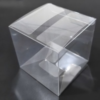 Boîtes en plastique PET transparentes recyclables 8x8x8CM, cubes rectangulaires en vinyle de 3,15 pouces, étuis de protection en cristal, revêtement UV, cadeau de bougie