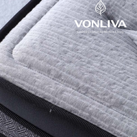 Matelas VONLIVA personnalisé, hybride, confortable, à ressorts ensachés, avec mousse à mémoire de forme, taille King, garantie 10 ans