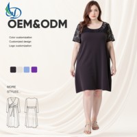 Robe d'été décontractée grande taille pour femme, style bohème, brodée de dentelle, éco-responsable, taille naturelle