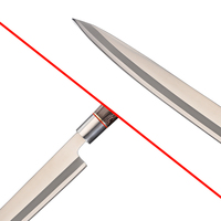 Couteau de cuisine japonais, Yanagiba/sashimi/adba/tranchage, Chef de cuisine japonais, haute teneur en carbone 24cm acier inoxydable utilisation quotidienne