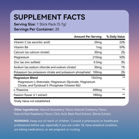 Poudre Énergisante Super Calm aux Électrolytes et Complexe de Magnésium et de Potassium pour l'Hydratation, le Sommeil et la Relaxation