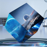 Haute qualité 5 panneaux carré Rubik's cube SMD écran LED signe panneau d'affichage scène personnalisé Cube Led écrans d'affichage vidéo