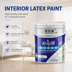 Pintura de Látex para Interiores de 20 KG, Bajo Olor, Lavable, Antimanchas, Pintura de Emulsión a Base de Agua para Paredes Interiores del Hogar - Product Image 1