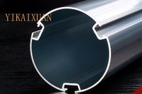 Accessoires de poteau de rideau IKSUN profilé en aluminium de tuyau de rideau en alliage d'aluminium pour pièces de store enrouleur