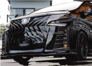 MAICTOP ชุดปรับโฉมชิ้นส่วนรถยนต์,กระจังหน้ากันชนกระจังหน้าสำหรับ <span class=keywords><strong>Alphard</strong></span> <span class=keywords><strong>SC</strong></span> 2018สีดำทอง - Product Image 4